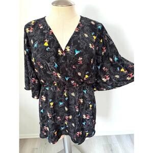 Torrid 5 (5X) Disney Cinderella Sidekicks Lily Faux Wrap Babydoll Chiffon Top